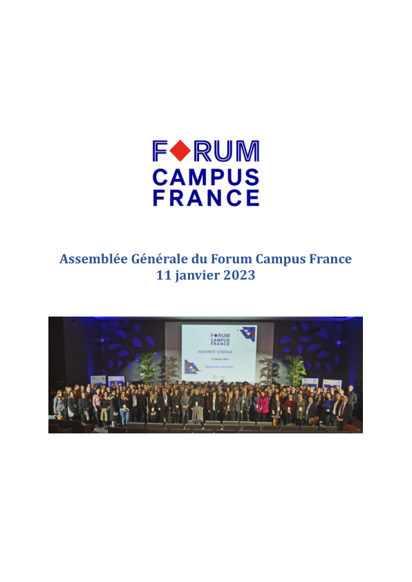 Assemblée générale du Forum Campus France 2023