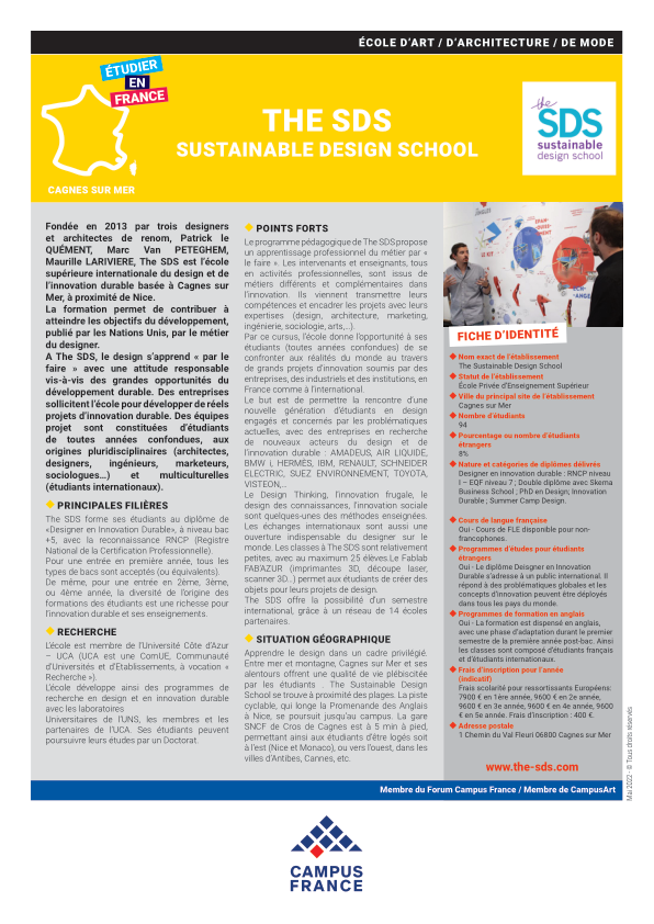 SDS - The Sustainable Design School