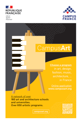 CampusArt: Choose a program in art, design, fashion, music, architecture, ... in France