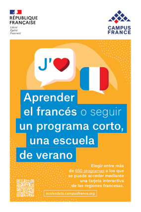 Aprender el francés o seguir un programa corto, una escuela de verano