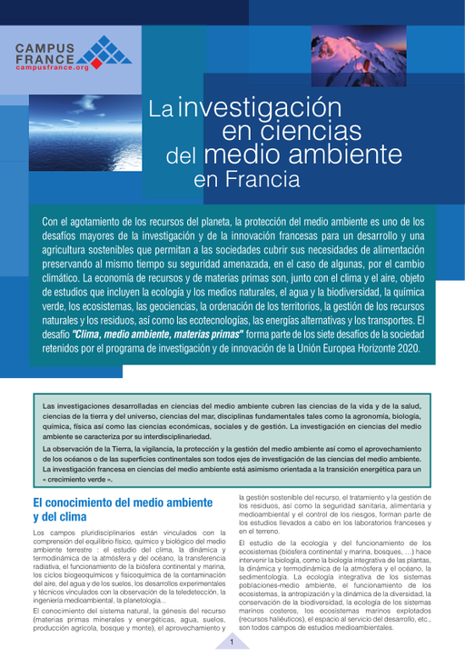 La investigación en ciencias del medio ambiente en Francia