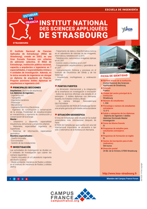 Institut National des Sciences Appliquées de Strasbourg