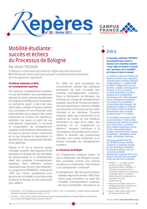 Mobilité étudiante : succès et échec de Processus de Bologne