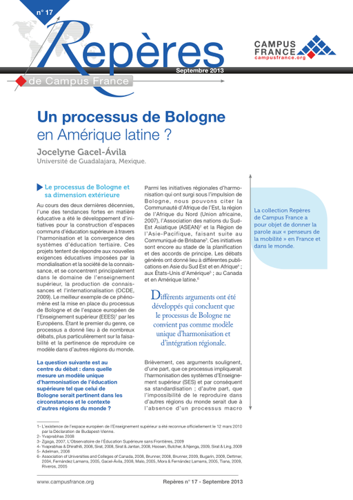 Un processus de Bologne en Amérique latine ?