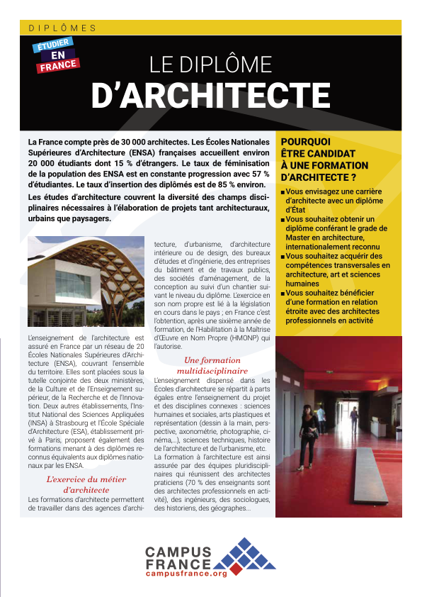 Le diplôme d'Architecte