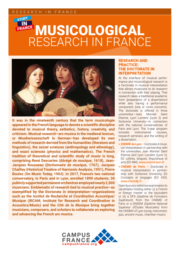 Musicological Research in France