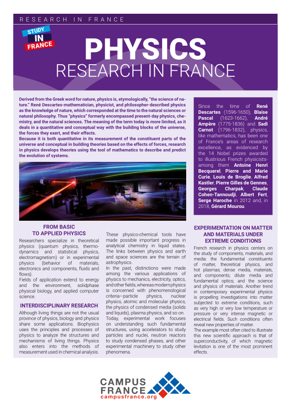 Physics Research in France