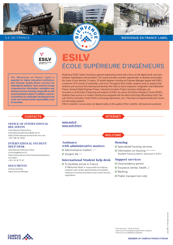École supérieure d'ingénieurs de Léonard de Vinci