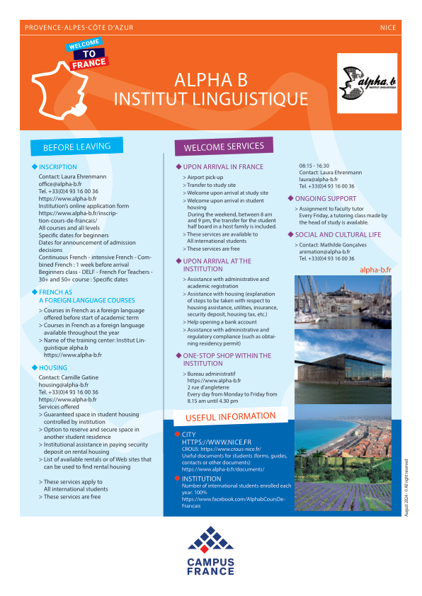 Alpha B Institut linguistique