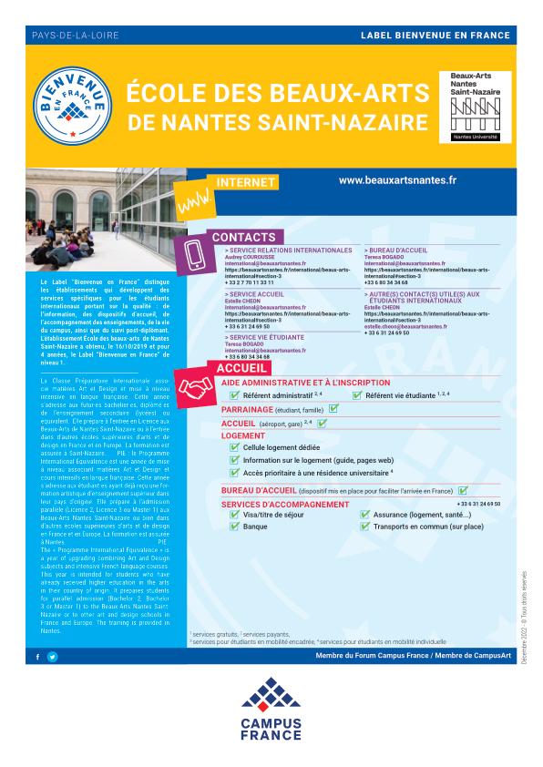 École des Beaux-Arts Nantes Saint-Nazaire