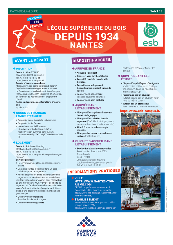 Ecole Supérieure du Bois - Nantes