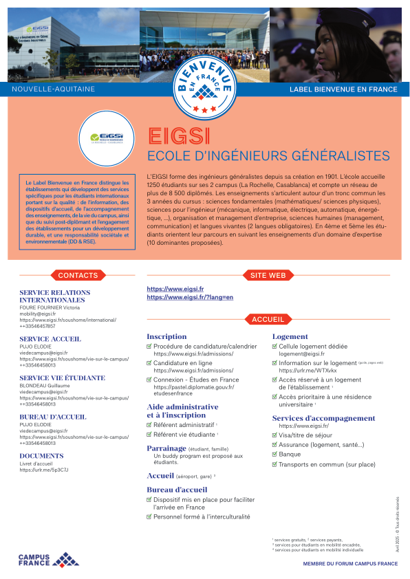 EIGSI - Ecole d'Ingénieurs en Génie des Systèmes industriels