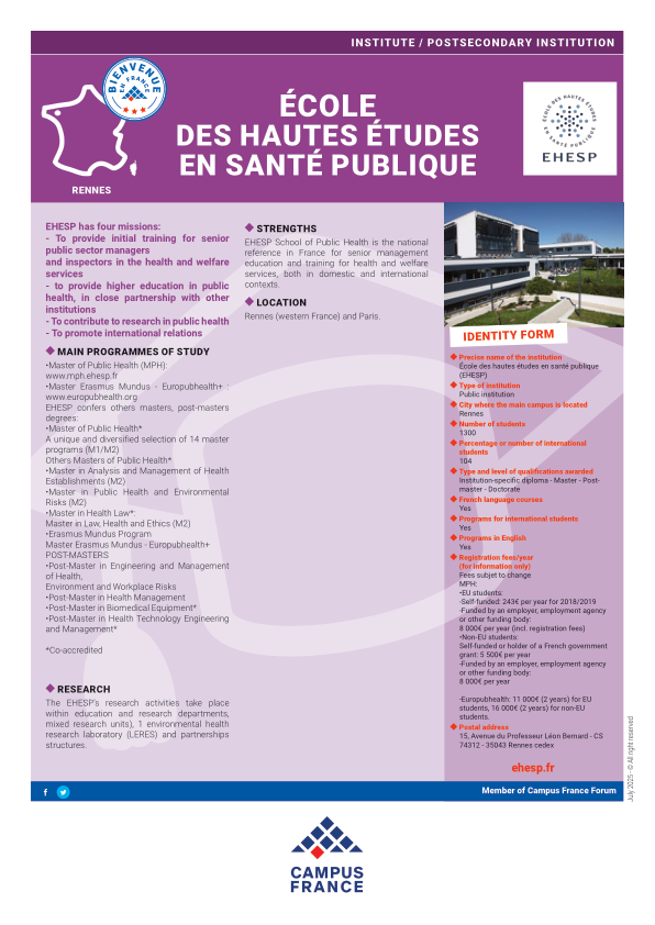 Ecole des Hautes Etudes en Santé Publique