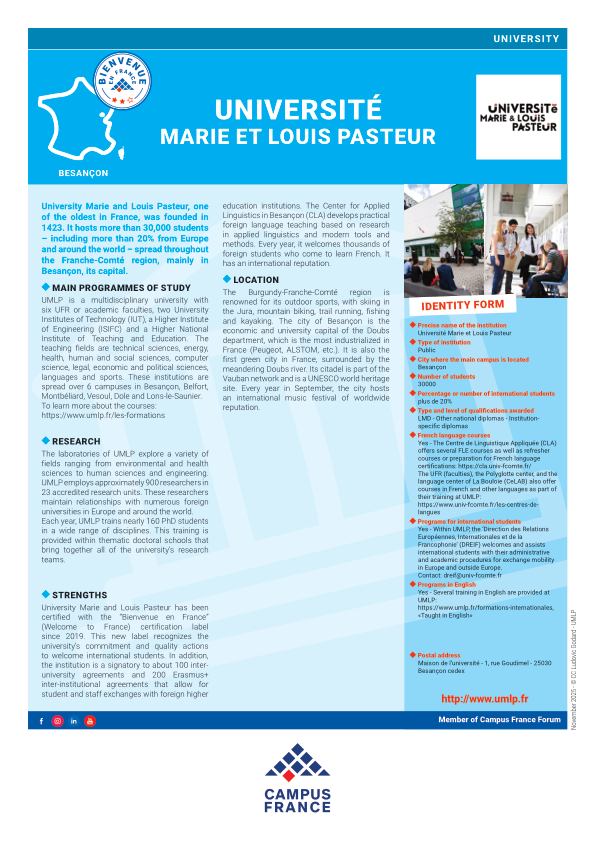 Université Marie et Louis Pasteur