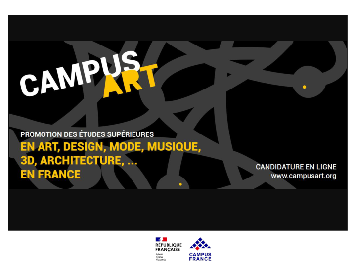 Procédure CampusArt : candidater à une formation en art, mode, design, architecture, ...