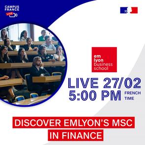 Campus France Live avec emlyon : le MSc in Finance