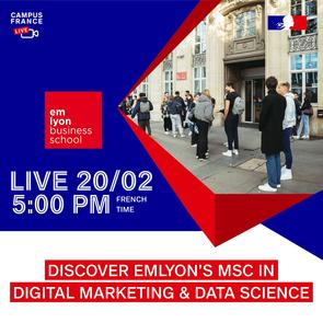 Campus France Live avec emlyon : MSc in Digital Marketing and Data Science