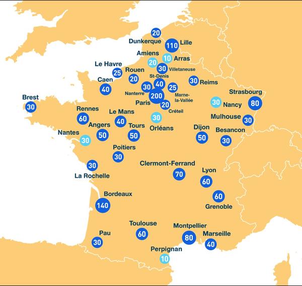 carte projets AIMES AUF