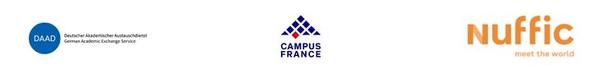 logos du DAAD de Campus France et de Nuffic