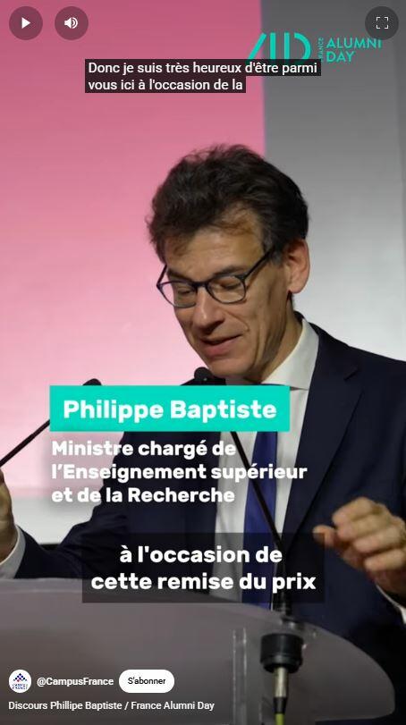 Discours de Philippe Baptiste