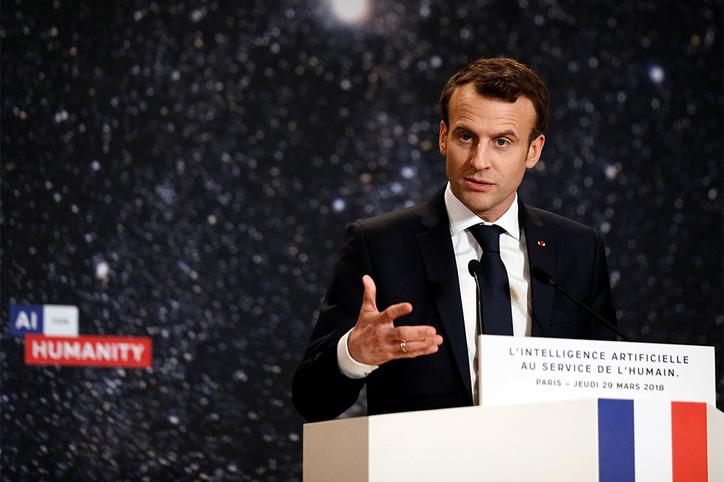 Emmanuel Macron présente son plan pour faire de la France un acteur majeur dans le secteur de l'intelligence artificielle au Sommet "AI for Humanity" (Paris, 30 mars 2018) Discours d'Emmanuel Macron sur l'intelligence artificielle au sommet AI For Humanity