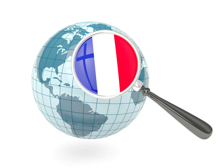 Loupe avec drapeau français