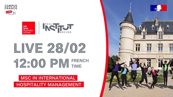 Campus France Live avec emlyon : MSc in international hospitality Management