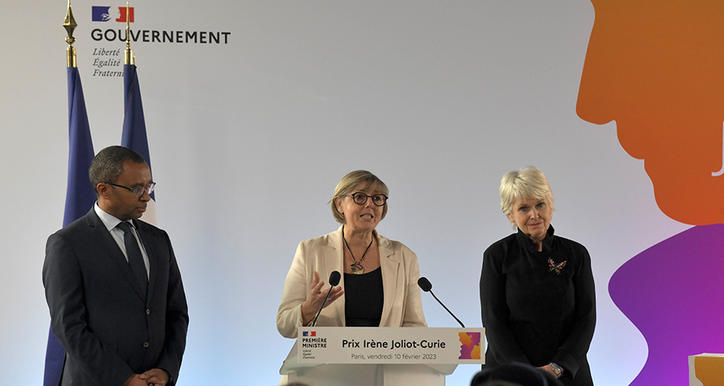 Remise du prix Irène Joliot Curie