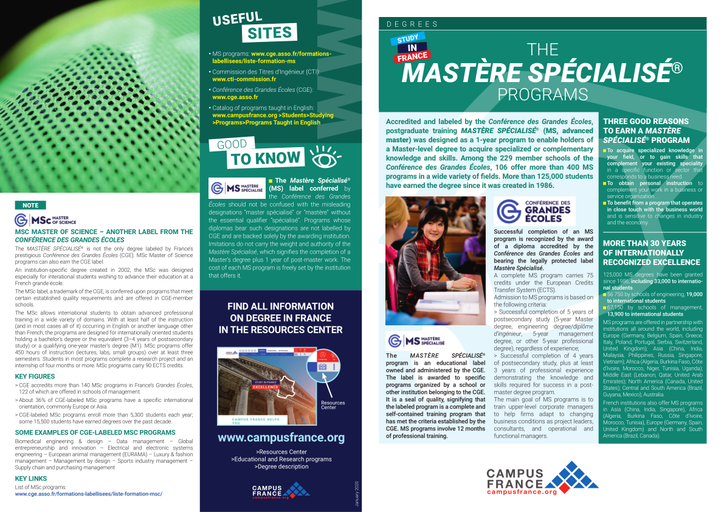 The Mastère Spécialisé Programs