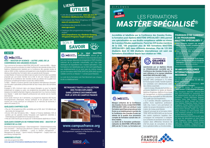 Les formations Mastère Spécialisé® (MS)