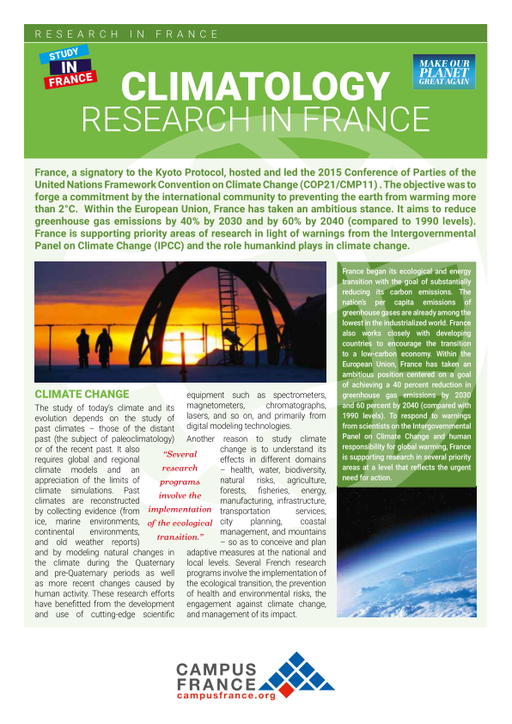 Climatology Research in France