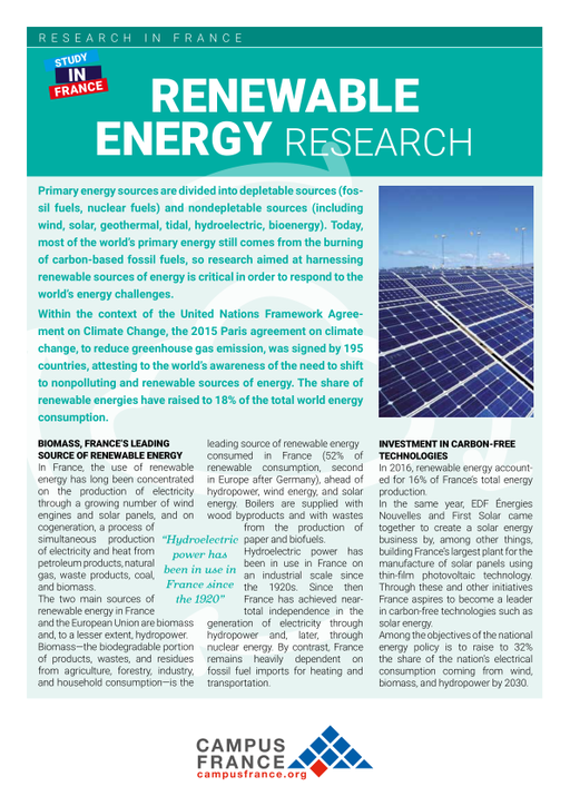 Renewable Energy Research