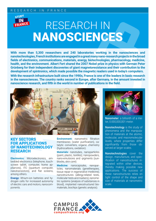 Research in Nanosciences