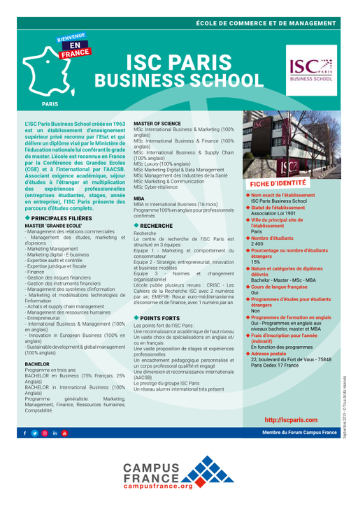 ISC Paris Business School - Paris