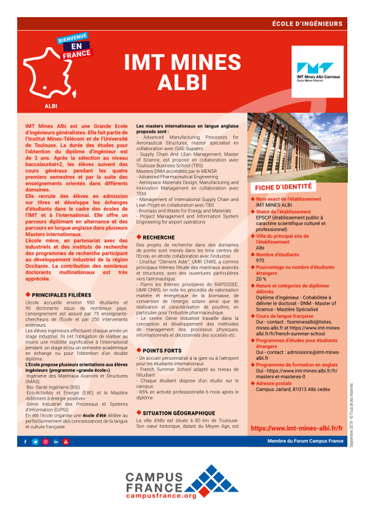 École Nationale Supérieure des Mines d'Albi - Carmaux - Albi