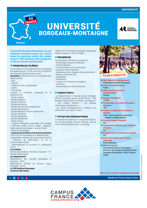Université Bordeaux Montaigne - Pessac