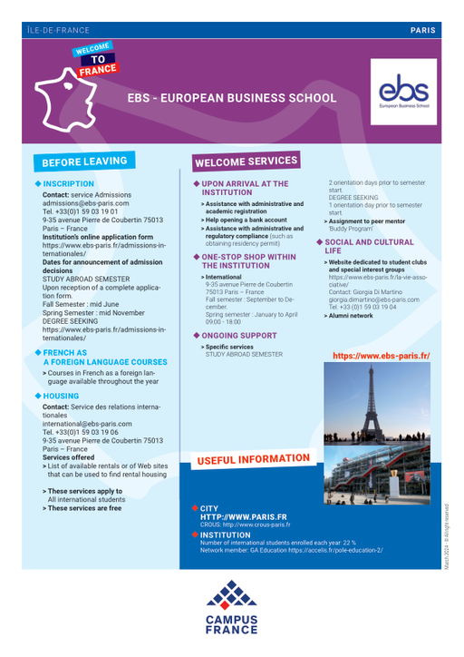 European Business school - Ecole européenne de gestion