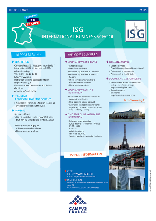 ISG- Institut supérieur de gestion