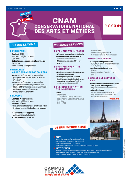 CNAM - Conservatoire National des Arts et Métiers