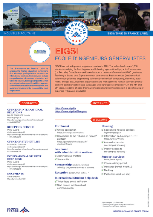 EIGSI - Ecole d'Ingénieurs en Génie des Systèmes industriels