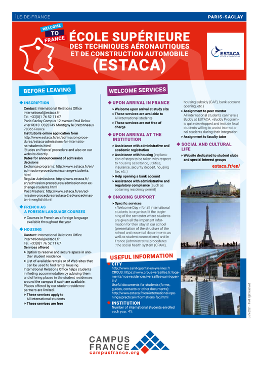 Ecole Supérieure des Techniques Aéronautiques et de Construction Automobile