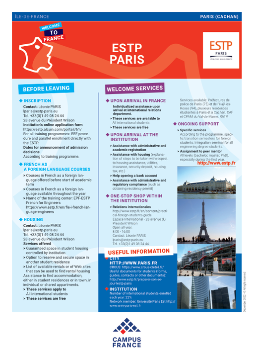 Ecole Spéciale des Travaux Publics du bâtiment et de l'industrie