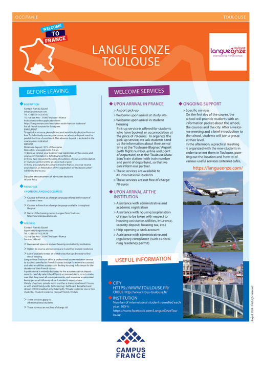 Langue Onze Toulouse