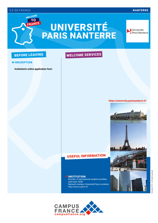 Université Paris Ouest Nanterre La Défense