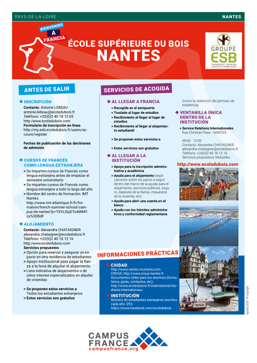 Ecole Supérieure du Bois - Nantes