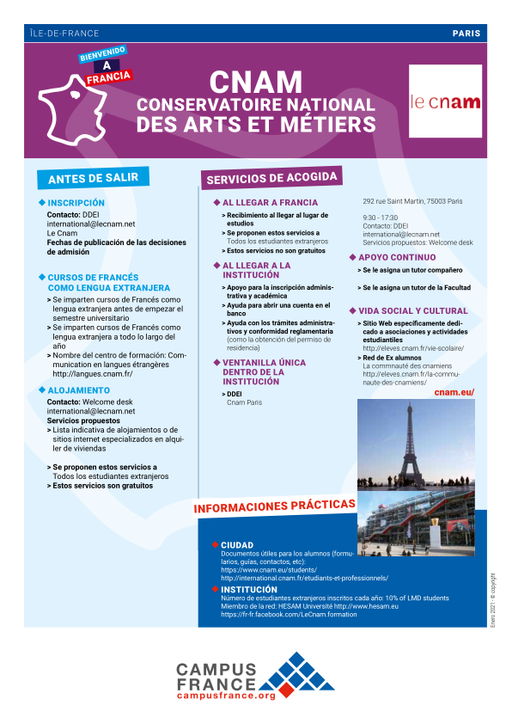 CNAM - Conservatoire National des Arts et Métiers