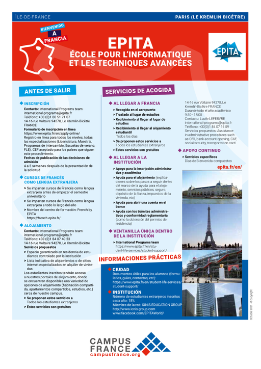 Ecole pour l'Informatique et les Techniques Avancées