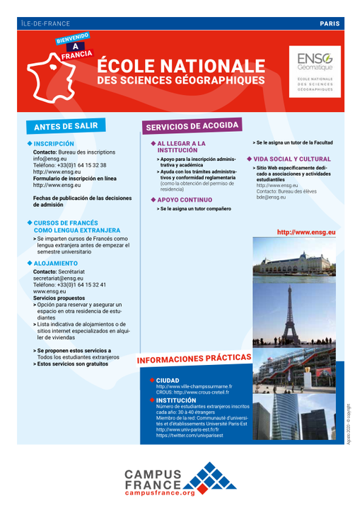 Ecole Nationale des Sciences Géographiques