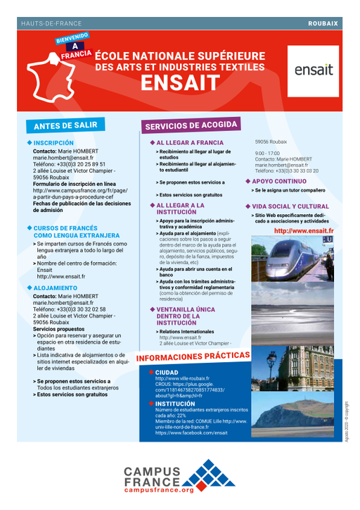 Ecole Nationale Supérieure des Arts & Industries Textiles - ENSAIT