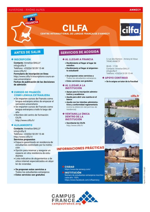 CILFA- Centre International de Langue Française d'Annecy